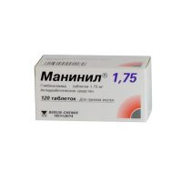 Манинил 1.75мг таблетки №120 (BERLIN-CHEMIE AG/ MENARINI-VON HEYDEN GMBH)
